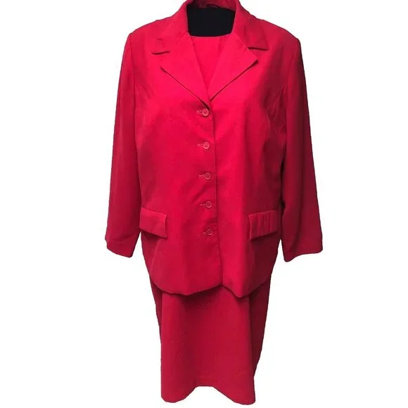 NWOT Jessica London 2 PC Brown Stripe Jacket Dress Suit Women's 22W Ruffle Lined